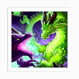 Two Dragons Fighting 5 Art Print