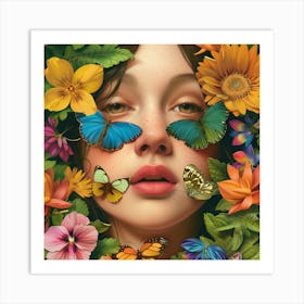 Butterfly Girl Art Print