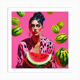 'Watermelon Girl' Art Print