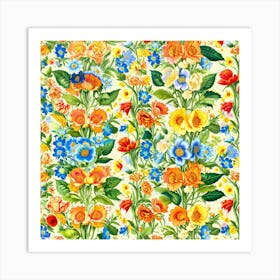 Russian Floral Pattern Art Print