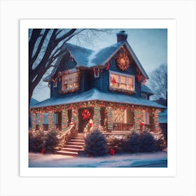 Christmas House 80 Art Print