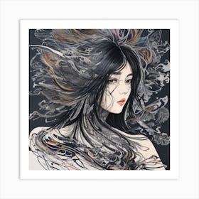 Mysterious Woman Art Print