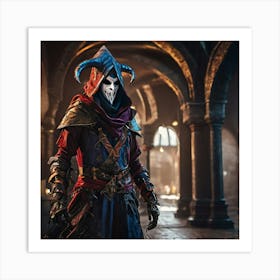 Evil jester Art Print