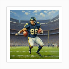 Game Day Glory Football Hero in Action Art Print