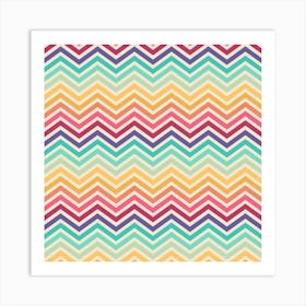 Retro Rainbow Pattern 01 Art Print