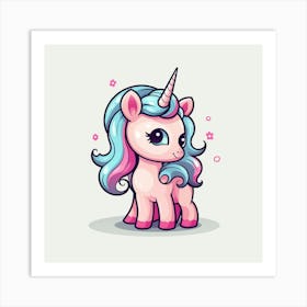 Cute Unicorn 50 Art Print