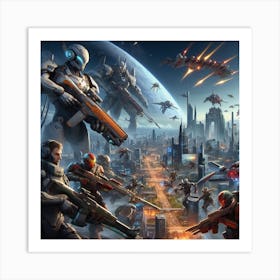 Space war Art Print