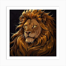 Lion Head 1 Art Print