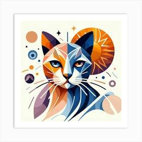 Pippin Low Poly Cat Art Print