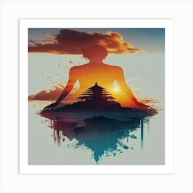 Meditation At Sunset Art Print