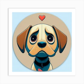 Sad Dog 1 Art Print