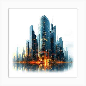 Building Skyscrapers Art Print