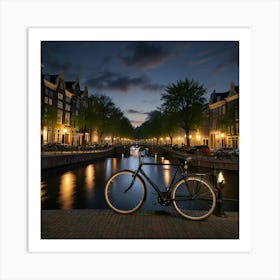 Amsterdam At Night Art Print