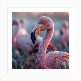 Pink Flamingos 1 Art Print