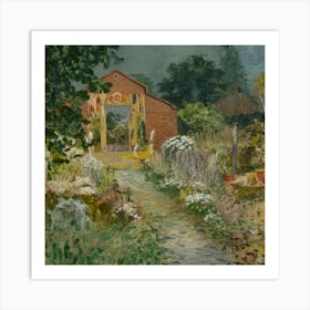 Gustav Klimt Style Farm Garden(2) 1 Art Print