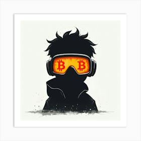 Bitcoin Goggles Art Print