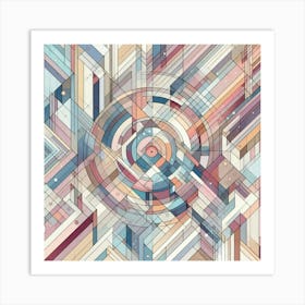 Abstract Geometric Pattern 58 Art Print