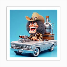 Hillbilly Funny Car Art Print