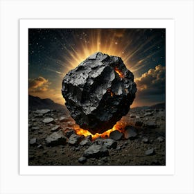 Black Rock In The Desert Art Print