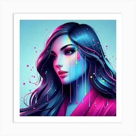 Lady's face 3 Art Print