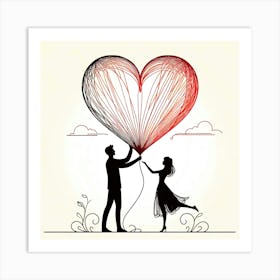 Creative Love And Relationship Illustration 93 Art Print