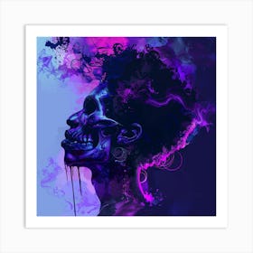 Woman With A Skull Art Print