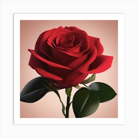 Red Rose Art Print