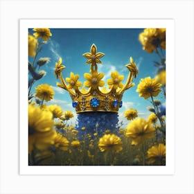 Crown Of Flowers 1 Art Print