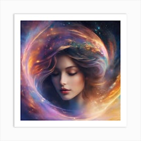 Dreaming Woman Art Print