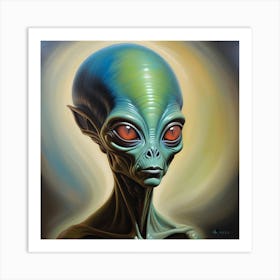 Alien Face Art Print