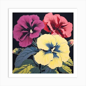 Petunia 1 Pop Art Illustration Square Art Print