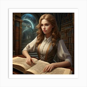 The Young Librarian 17 Art Print