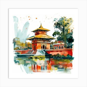 Nepal Pagoda 1 Art Print