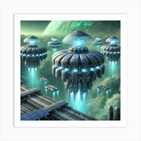 Uranian Vanguard Floating Citadels Art Print