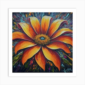 Orange Daisy 1 Art Print