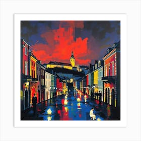 Night In Bratislava Art Print