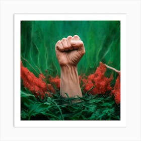 Fist In The Water 1 Art Print