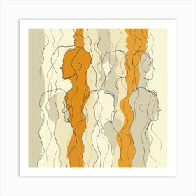 People Silhouettes - vector illustration  drawn lines,city wall art, colorful wall art, home decor, minimal art, modern wall art, wall art, wall decoration, wall print colourful wall art, decor wall art, digital art, digital art download, interior wall art, downloadable art, eclectic wall, fantasy wall art, home decoration, home decor wall, printable art, printable wall art, wall art prints, artistic expression, contemporary, modern art print, Art Print