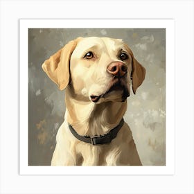 Labrador Retriever Calm Oil Painting 7 Art Print