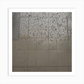 Raindrops On Tile Art Print