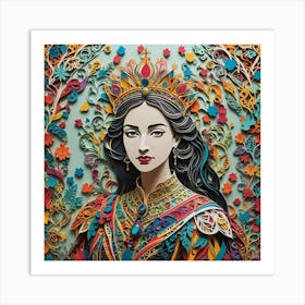 Portrait of a queen Art Print