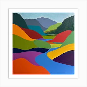 Colourful Abstract Snowdonia National Park Wales 2 Art Print