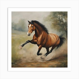 Horse Galloping Art Print