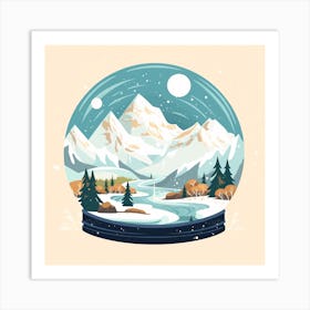 Patagonia Argentina 2 Snowglobe Art Print