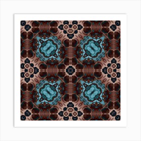 Blue Abstract Pattern Art Print