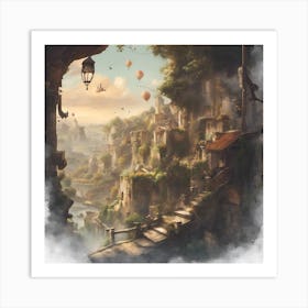 Fantasy City 2 Art Print