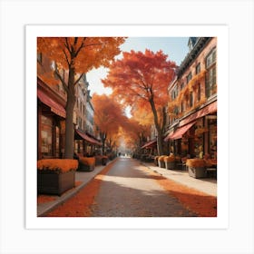 Autumn In Paris City art print Art Print