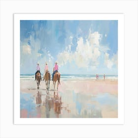 Horses On The Beach Art Print