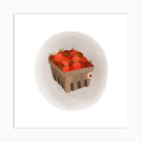 Strawberry Punnet Square Art Print