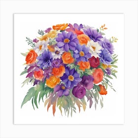 Bouquet Of Flowers Art Print